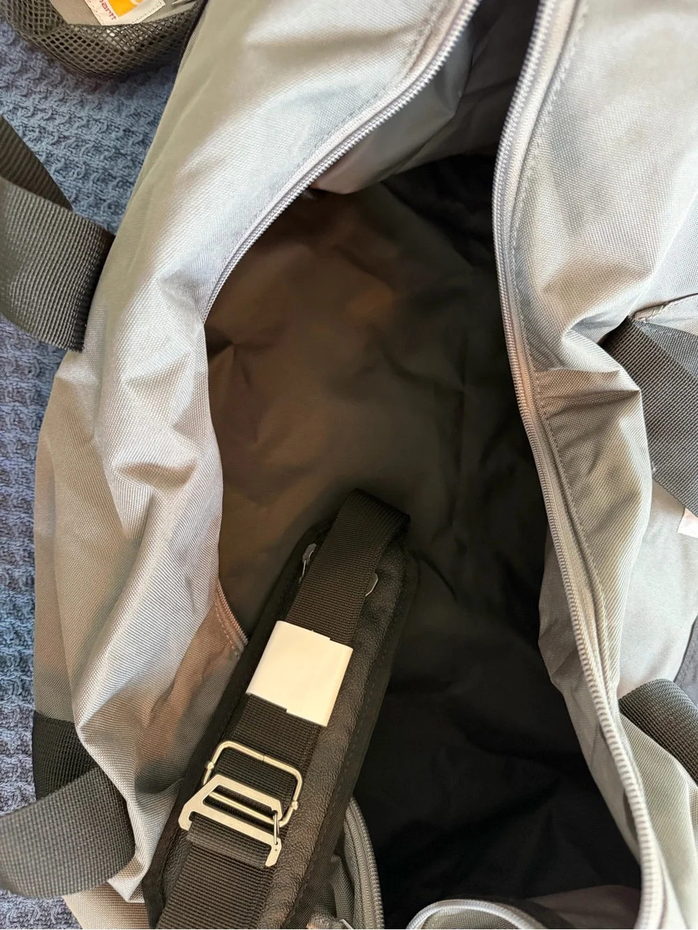 NWT Carhartt Black and Gray Duffel Bag